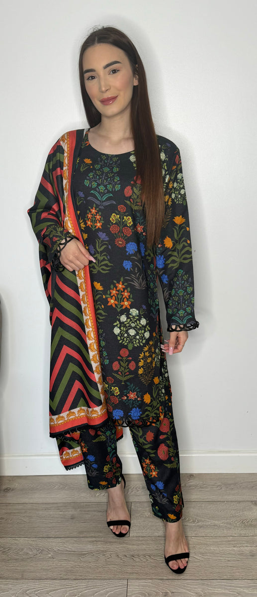 Maria B Inspired 3 Pc Suit Winter Collection - Apna Libaas Original ...